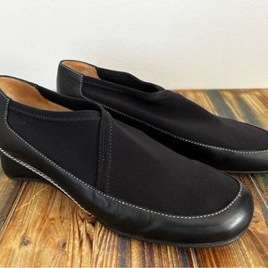 Rangoni Vernon Black Peachfab Stretch Cloth Slip-on Size 8M